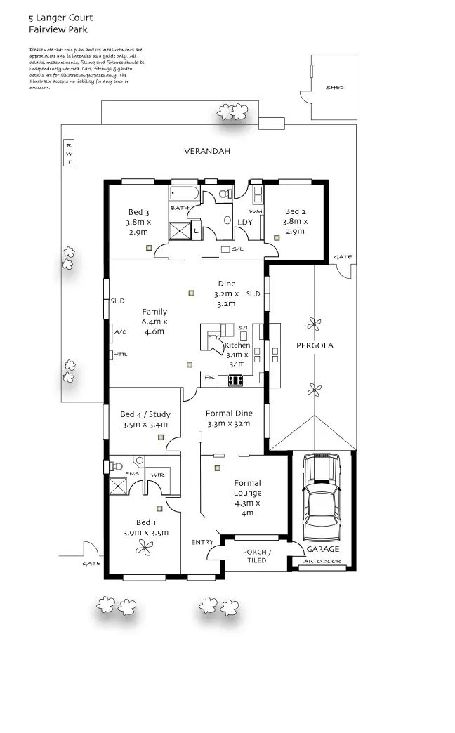Floorplan of Homely house listing, 5 Langer Court, Fairview Park SA 5126
