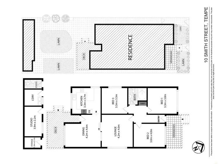 Floorplan of Homely house listing, 10 Smith Street, Tempe NSW 2044