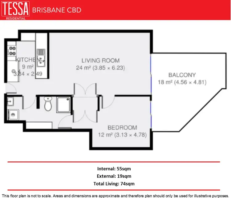 Floorplan of Homely apartment listing, 129/15 Goodwin Street, Kangaroo Point QLD 4169