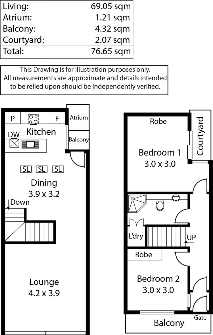 Floorplan of Homely apartment listing, 3/31 Halifax Street, Adelaide SA 5000