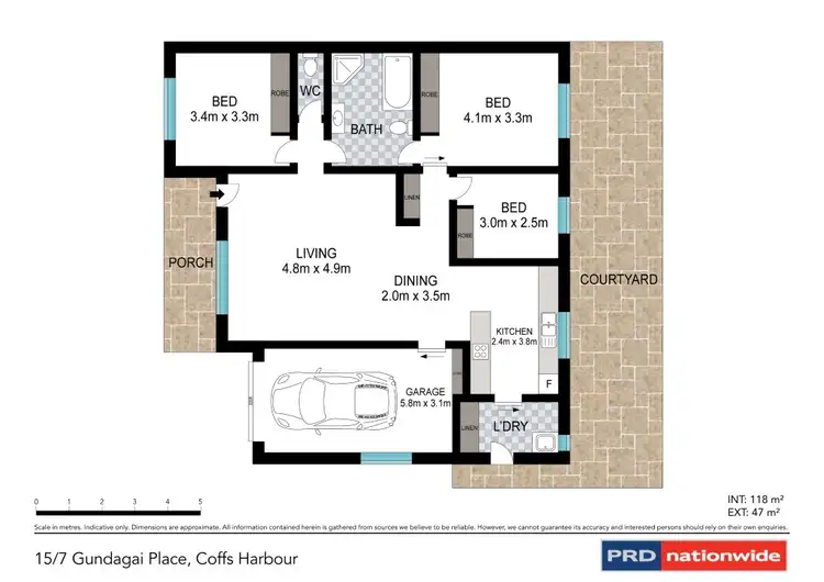 Floorplan of Homely unit listing, 15/7 Gundagai Place, Coffs Harbour NSW 2450