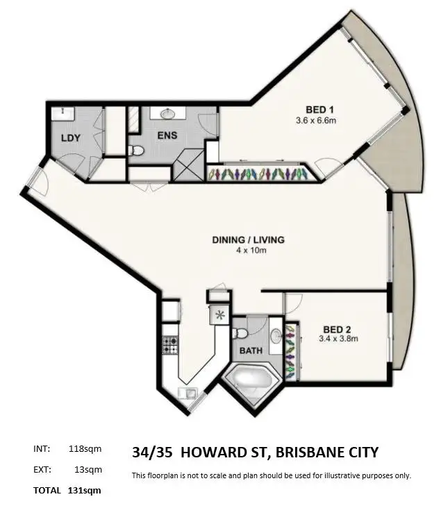 Floorplan of Homely apartment listing, 34/35 Howard Street, Brisbane City QLD 4000