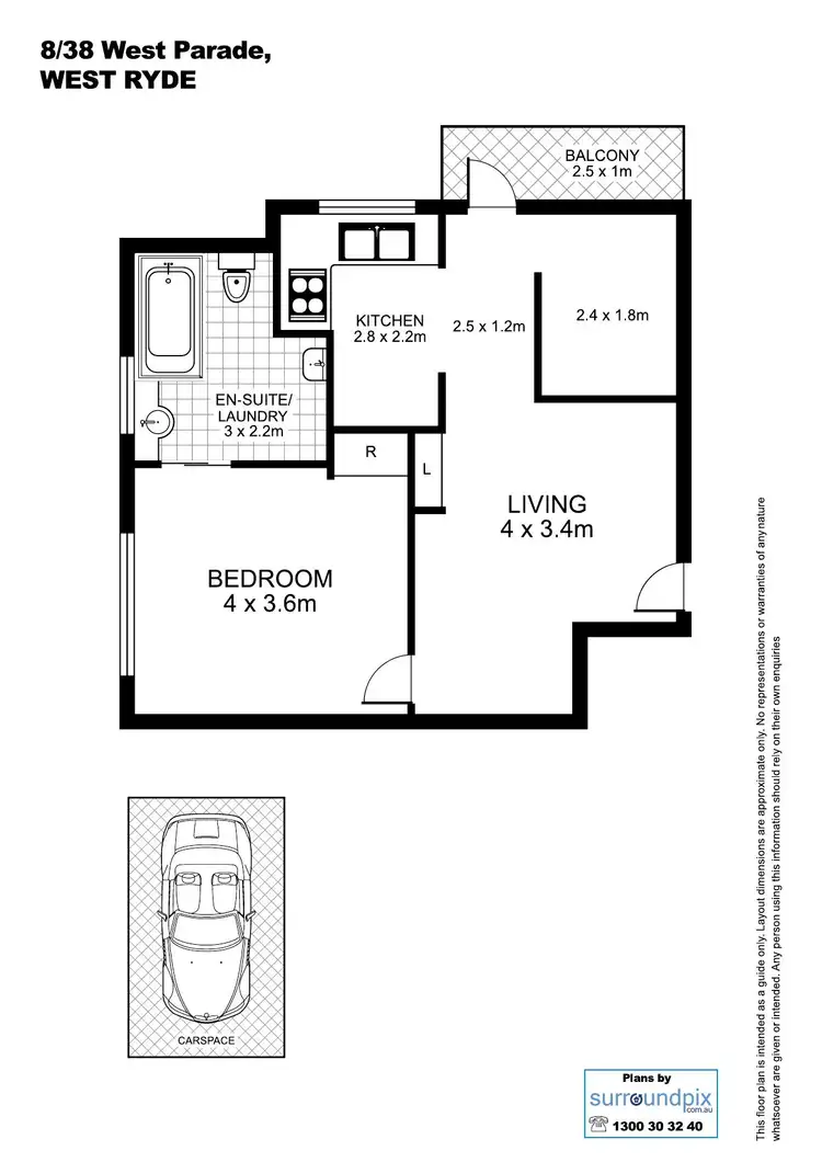 Floorplan of Homely unit listing, 8/38 West Parade, West Ryde NSW 2114