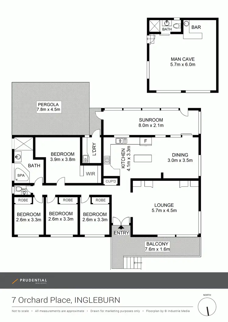 Floorplan of Homely house listing, 7 Orchard Place, Ingleburn NSW 2565