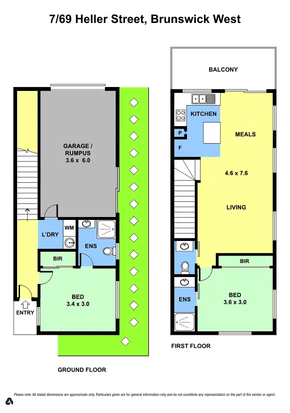 Floorplan of Homely townhouse listing, 7/69 Heller Street, Brunswick West VIC 3055