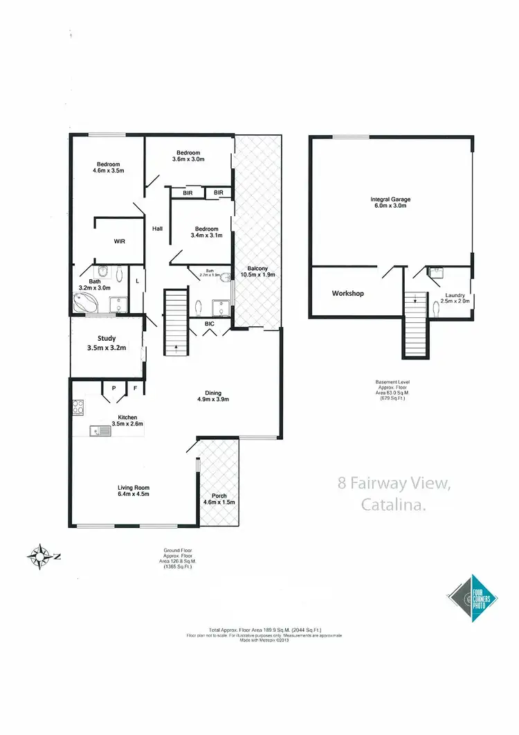 Floorplan of Homely house listing, 8 Fairway View, Catalina NSW 2536