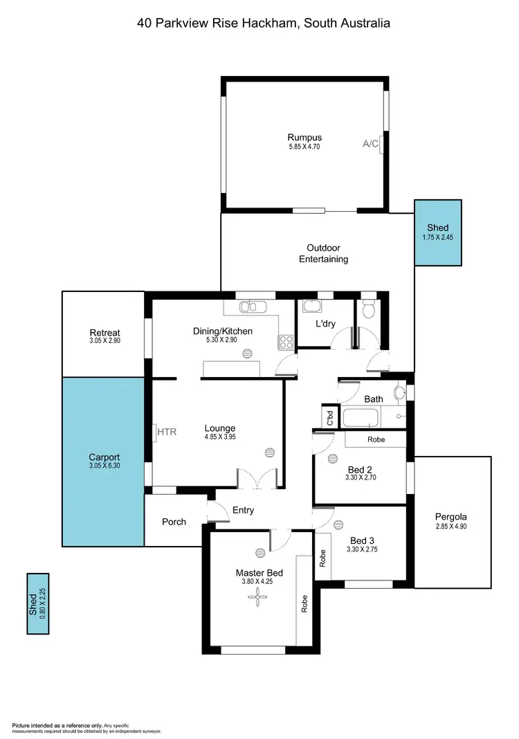 Floorplan of Homely house listing, 40 Parkview Rise, Hackham SA 5163