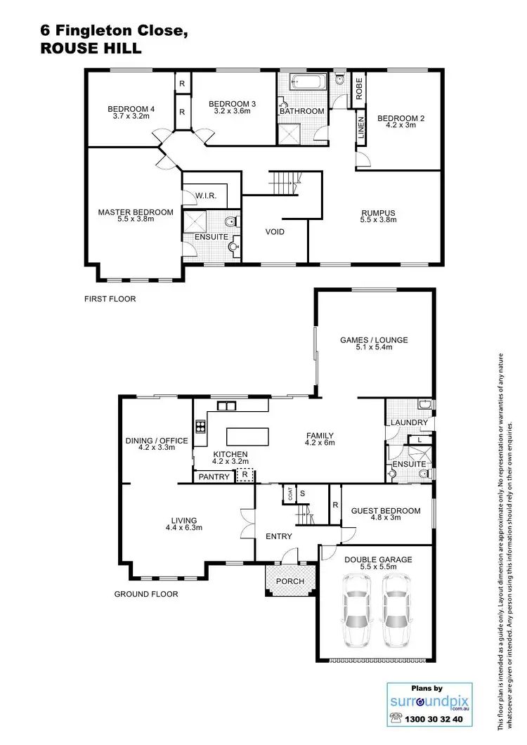 Floorplan of Homely house listing, 6 Fingleton Close, Rouse Hill NSW 2155