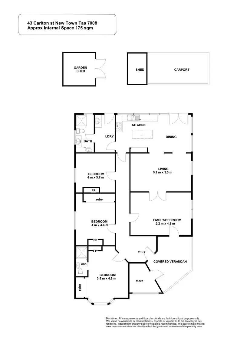 Floorplan of Homely house listing, 43 Carlton Street, New Town TAS 7008