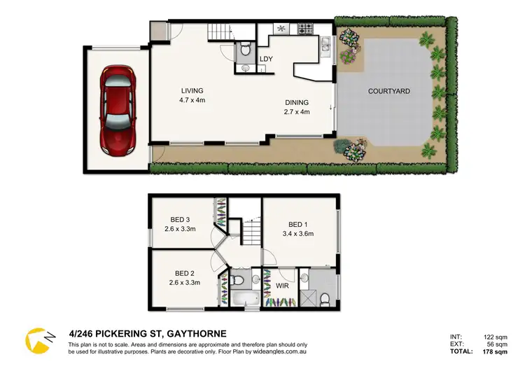 Floorplan of Homely townhouse listing, 4/246 Pickering Street, Gaythorne QLD 4051