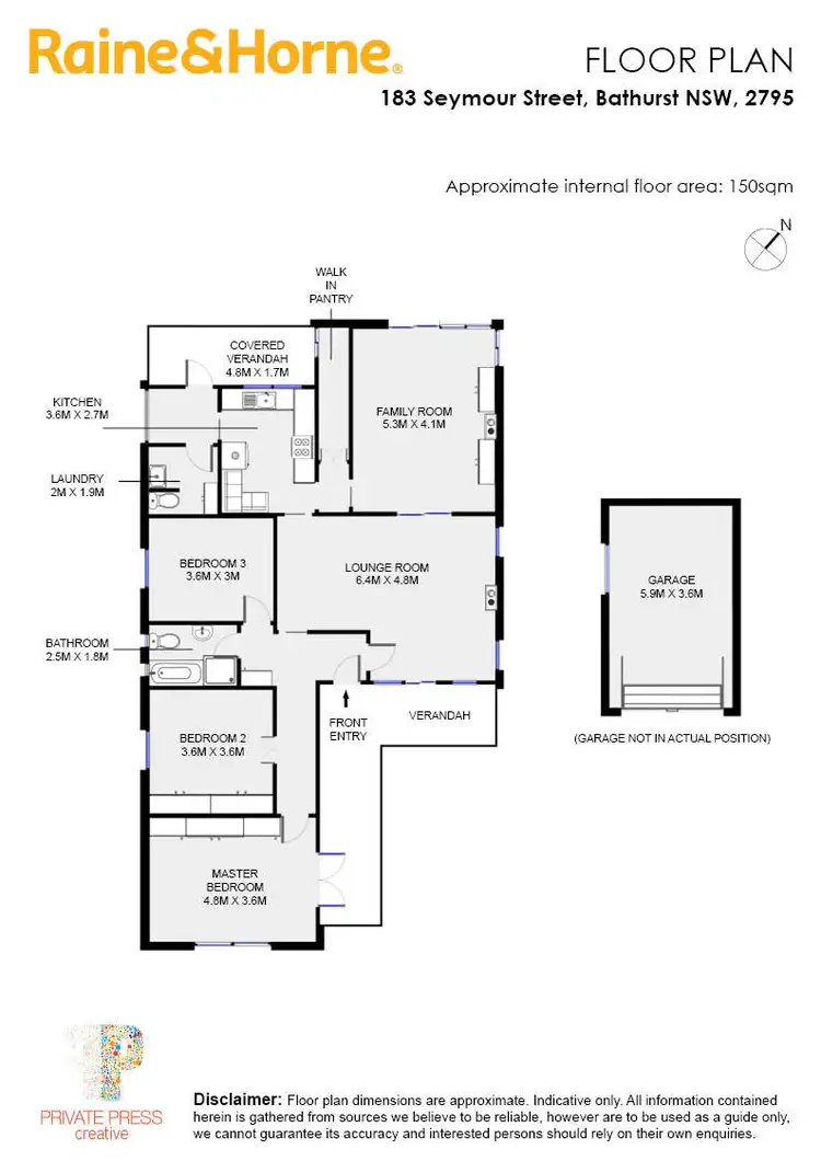 Floorplan of Homely house listing, 183 Seymour Street, Bathurst NSW 2795