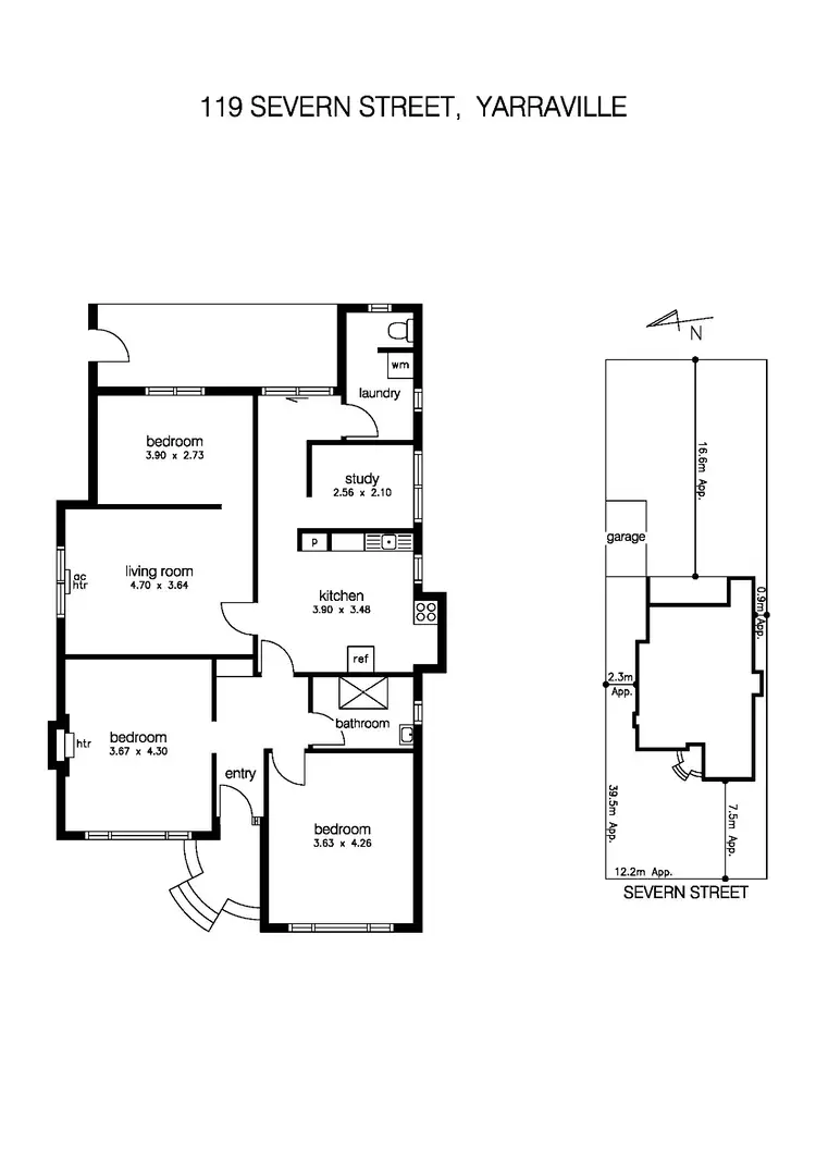 Floorplan of Homely house listing, 119 Severn Street, Yarraville VIC 3013