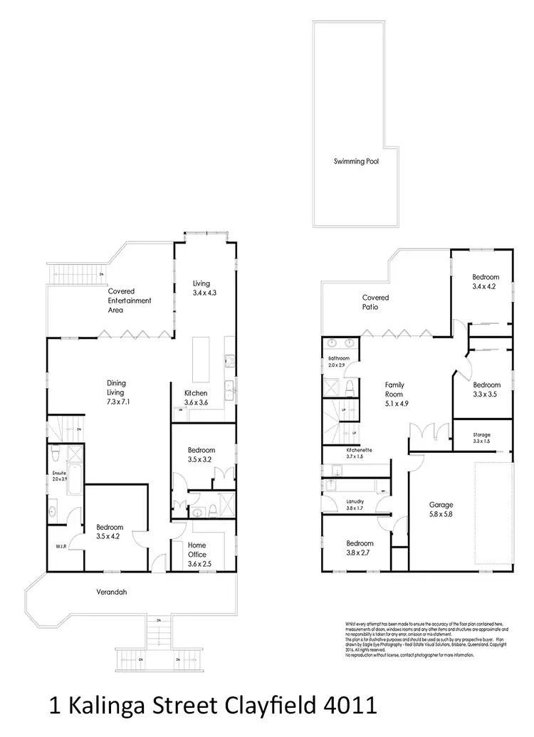 Floorplan of Homely house listing, 1 Kalinga Street, Clayfield QLD 4011