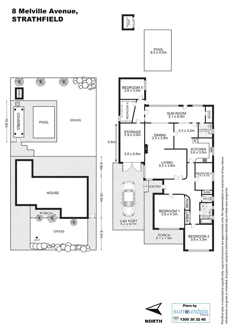 Floorplan of Homely house listing, 8 MELVILLE AVENUE, Strathfield NSW 2135