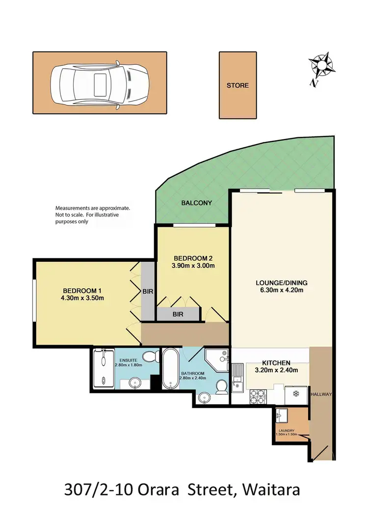 Floorplan of Homely apartment listing, 307/2-10 Orara Street, Waitara NSW 2077