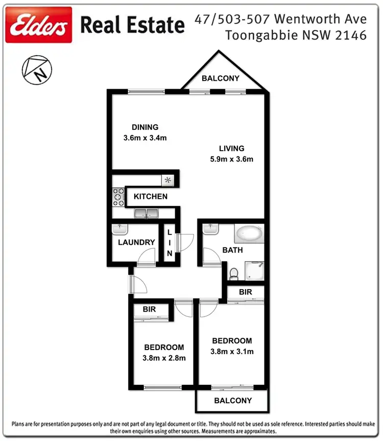 Floorplan of Homely unit listing, 47/503-507 Wentworth Avenue, Toongabbie NSW 2146