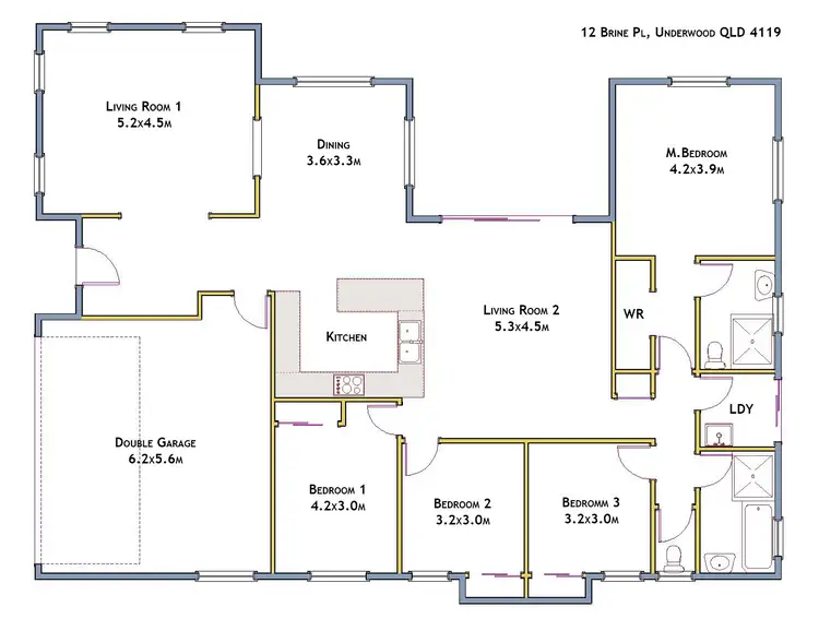 Floorplan of Homely house listing, 12 Brine Place, Underwood QLD 4119