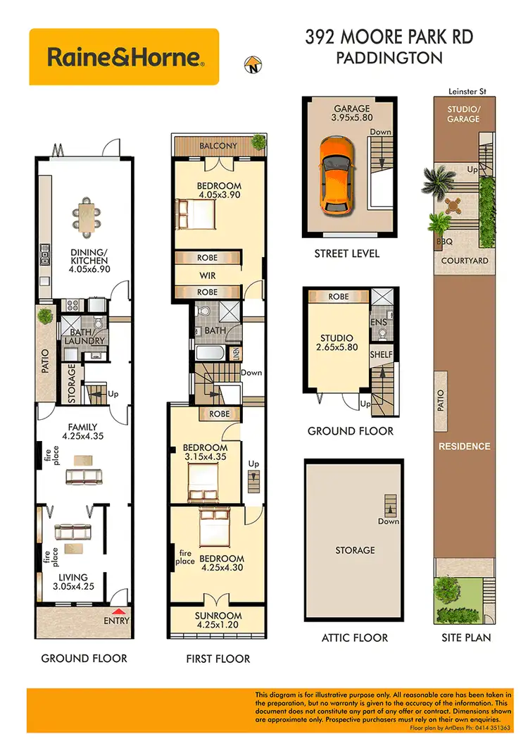 Floorplan of Homely house listing, 392 Moore Park Road, Paddington NSW 2021