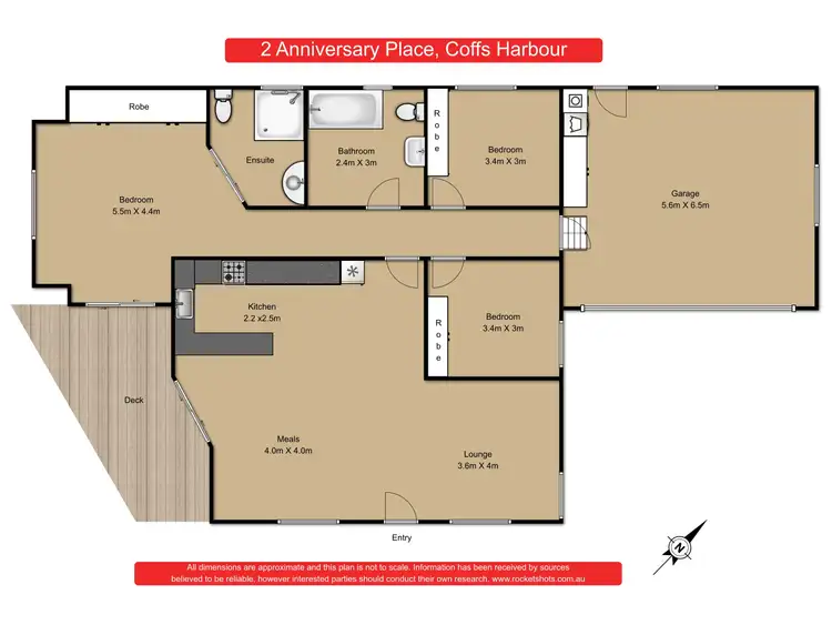Floorplan of Homely house listing, 2 Anniversary Place, Coffs Harbour NSW 2450