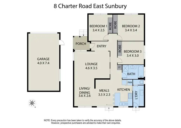 Floorplan of Homely house listing, 8 Charter Road East, Sunbury VIC 3429