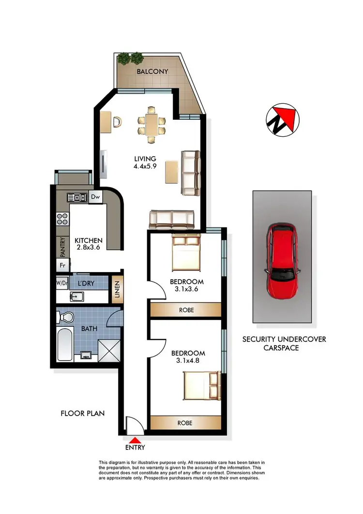 Floorplan of Homely apartment listing, 23/29-31 Simpson Street, Bondi Beach NSW 2026