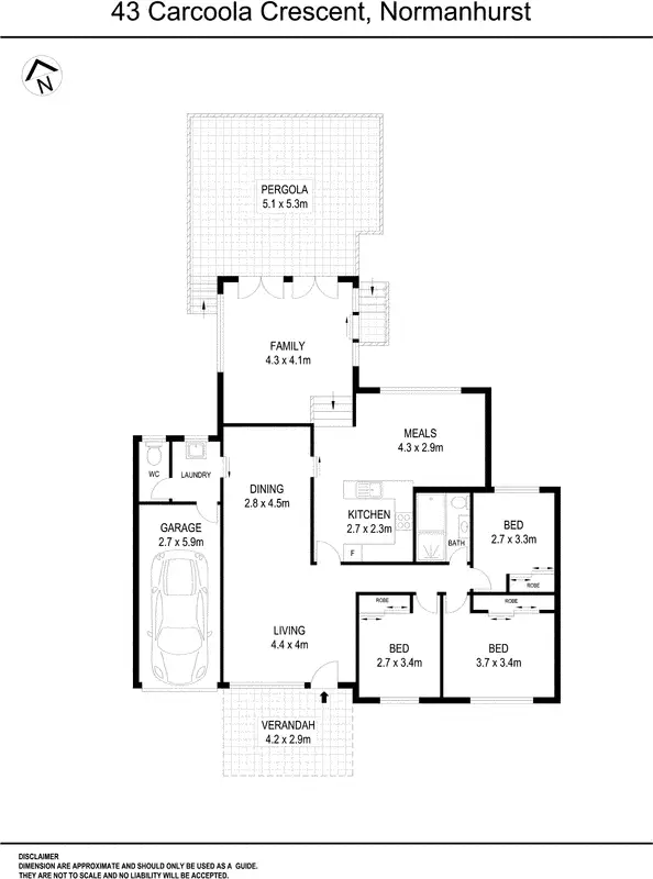 Floorplan of Homely house listing, 43 Carcoola Crescent, Normanhurst NSW 2076