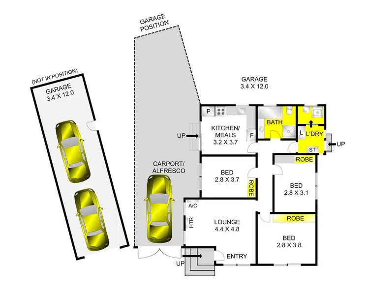 Floorplan of Homely house listing, 12 Jay Street, Norlane VIC 3214