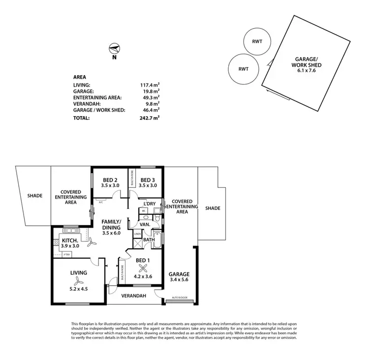 Floorplan of Homely house listing, 12 McCallum Court, Strathalbyn SA 5255