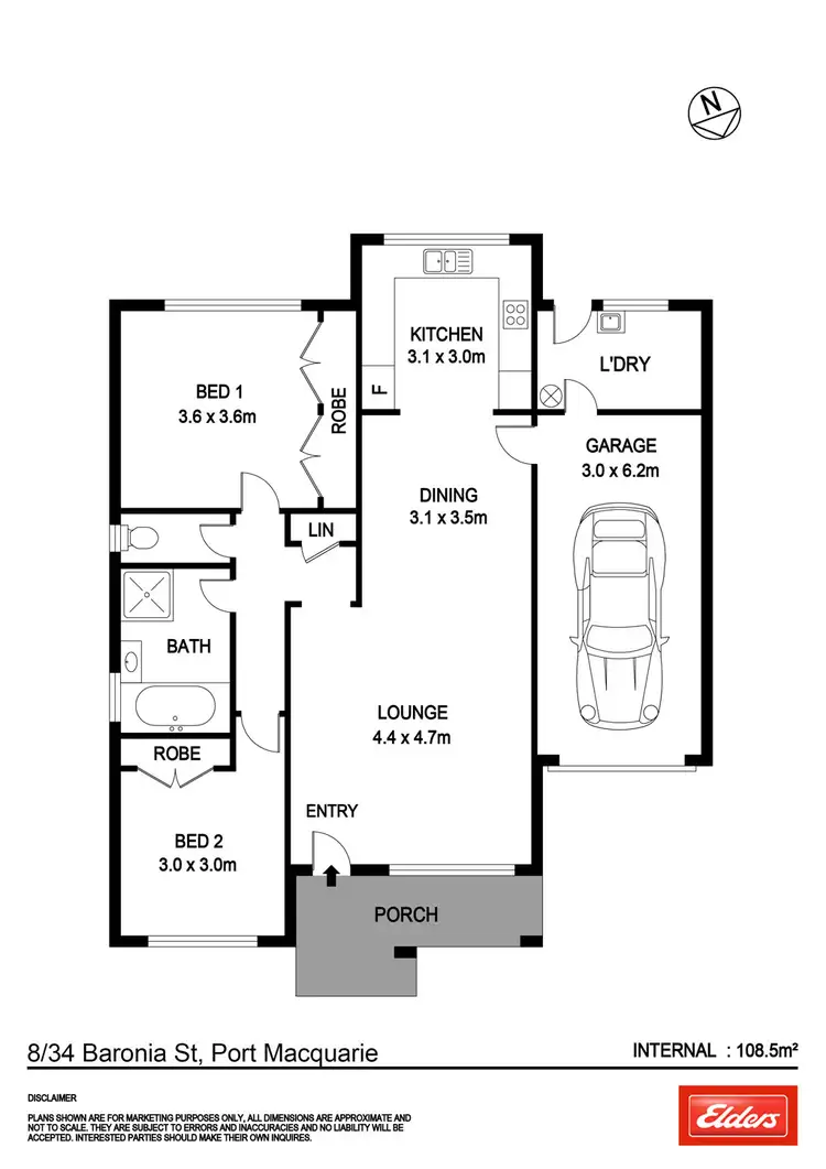 Floorplan of Homely villa listing, 8/34 Boronia Street, Port Macquarie NSW 2444