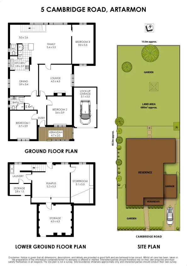 Floorplan of Homely house listing, 5 Cambridge Road, Artarmon NSW 2064