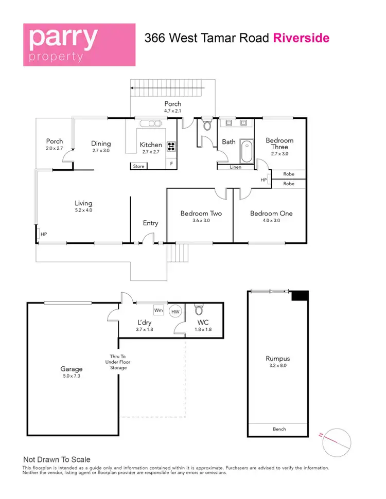 Floorplan of Homely house listing, 366 West Tamar Road, Riverside TAS 7250