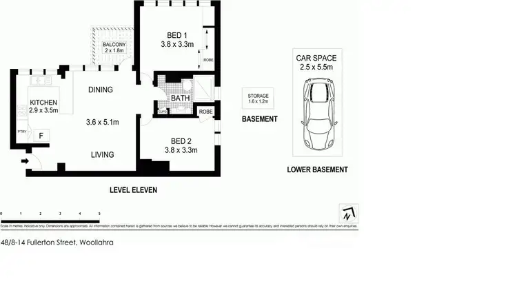 Floorplan of Homely apartment listing, 48/8-14 Fullerton Street, Woollahra NSW 2025