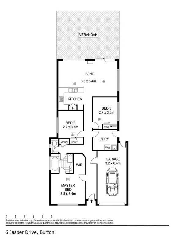 Floorplan of Homely house listing, 6 Jasper Drive, Burton SA 5110