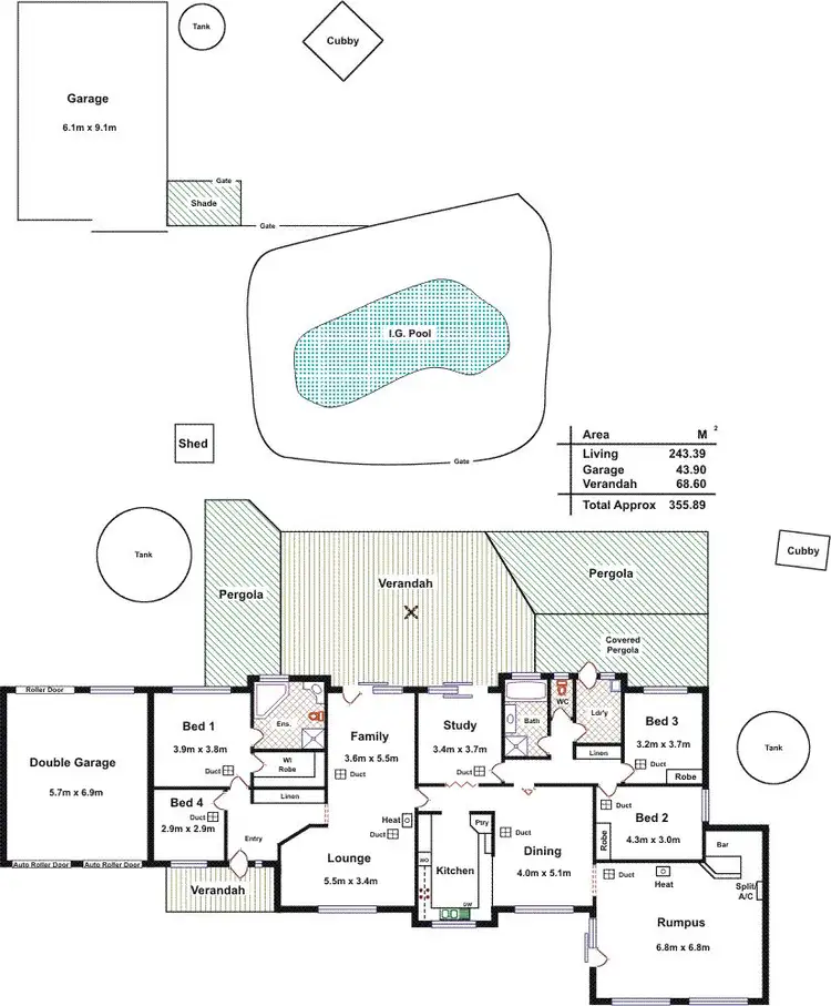 Floorplan of Homely house listing, 10 Meshach Burge Terrace, Lyndoch SA 5351