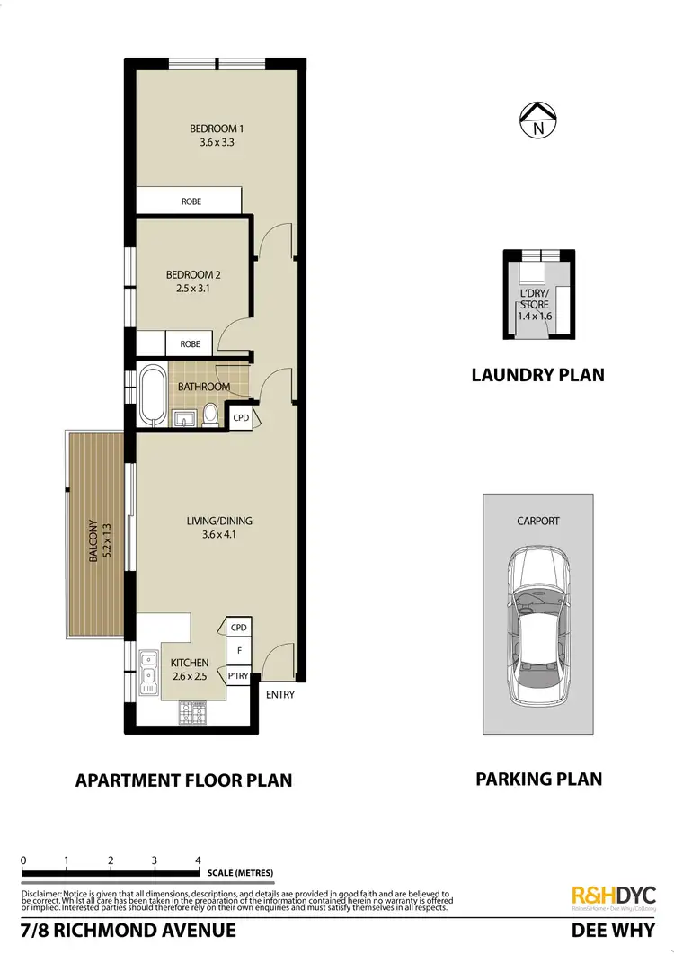 Floorplan of Homely unit listing, 7/8 Richmond Avenue, Dee Why NSW 2099