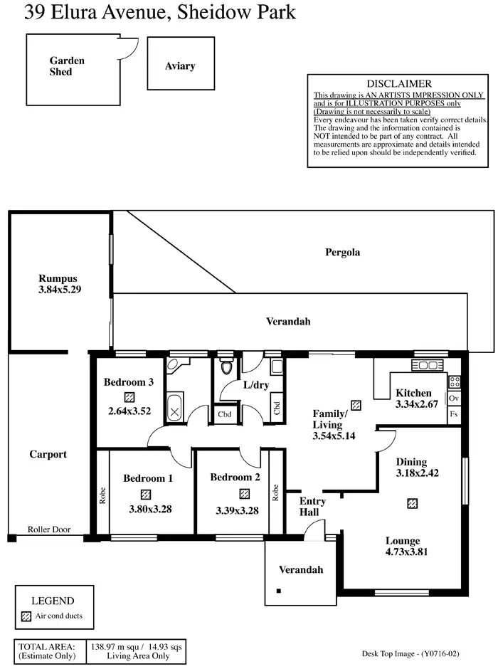 Floorplan of Homely house listing, 39 Elura Avenue, Sheidow Park SA 5158