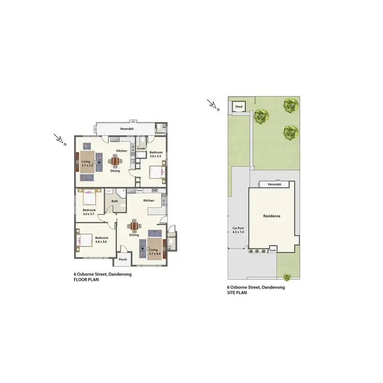 Floorplan of Homely house listing, 6 Osborne Street, Dandenong VIC 3175