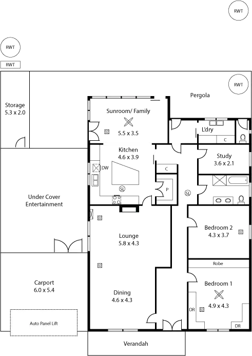 Floorplan of Homely house listing, 1 Glen Rowan Road, Woodville South SA 5011