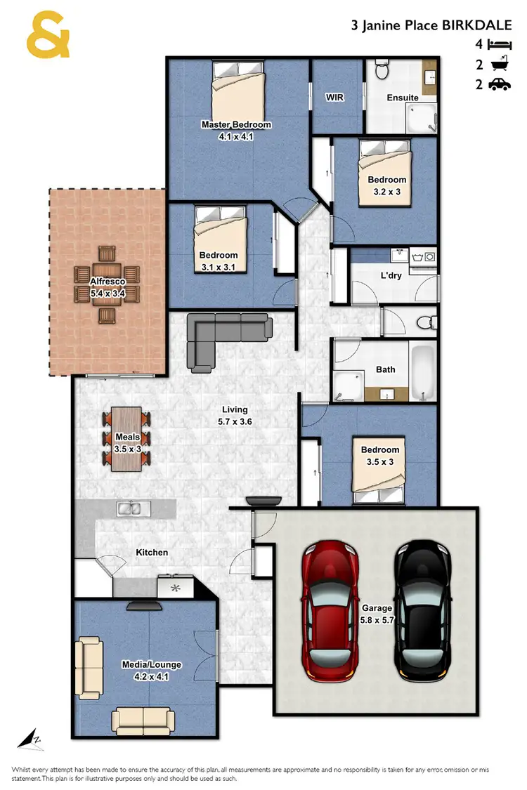 Floorplan of Homely house listing, 3 Janine Place, Birkdale QLD 4159
