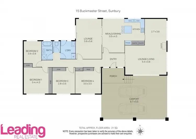 Floorplan of Homely house listing, 15 Buckmaster Street, Sunbury VIC 3429
