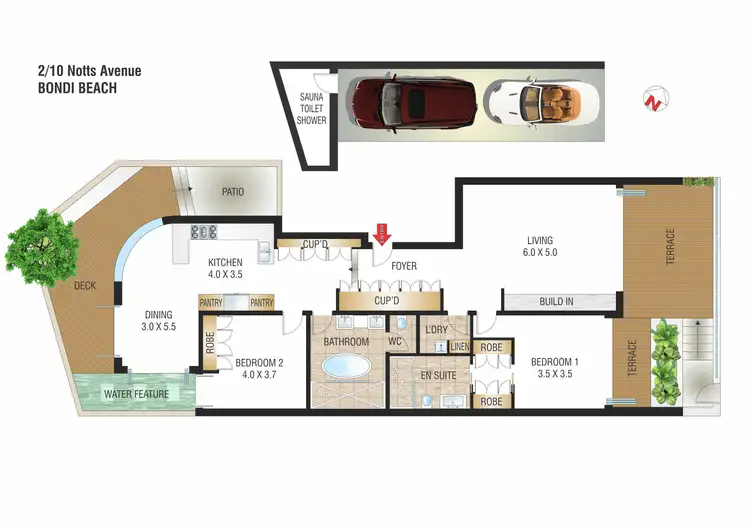 Floorplan of Homely apartment listing, 2/10 Notts Avenue, Bondi Beach NSW 2026