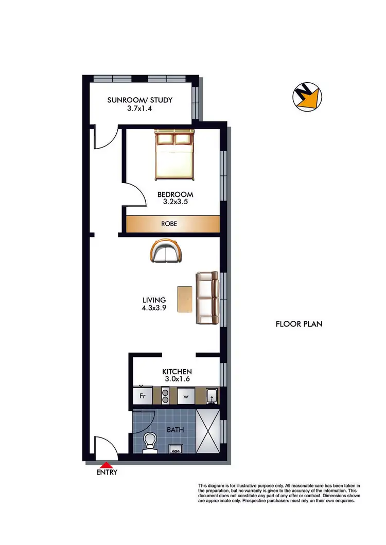 Floorplan of Homely apartment listing, 16/89 Roscoe Street, Bondi Beach NSW 2026