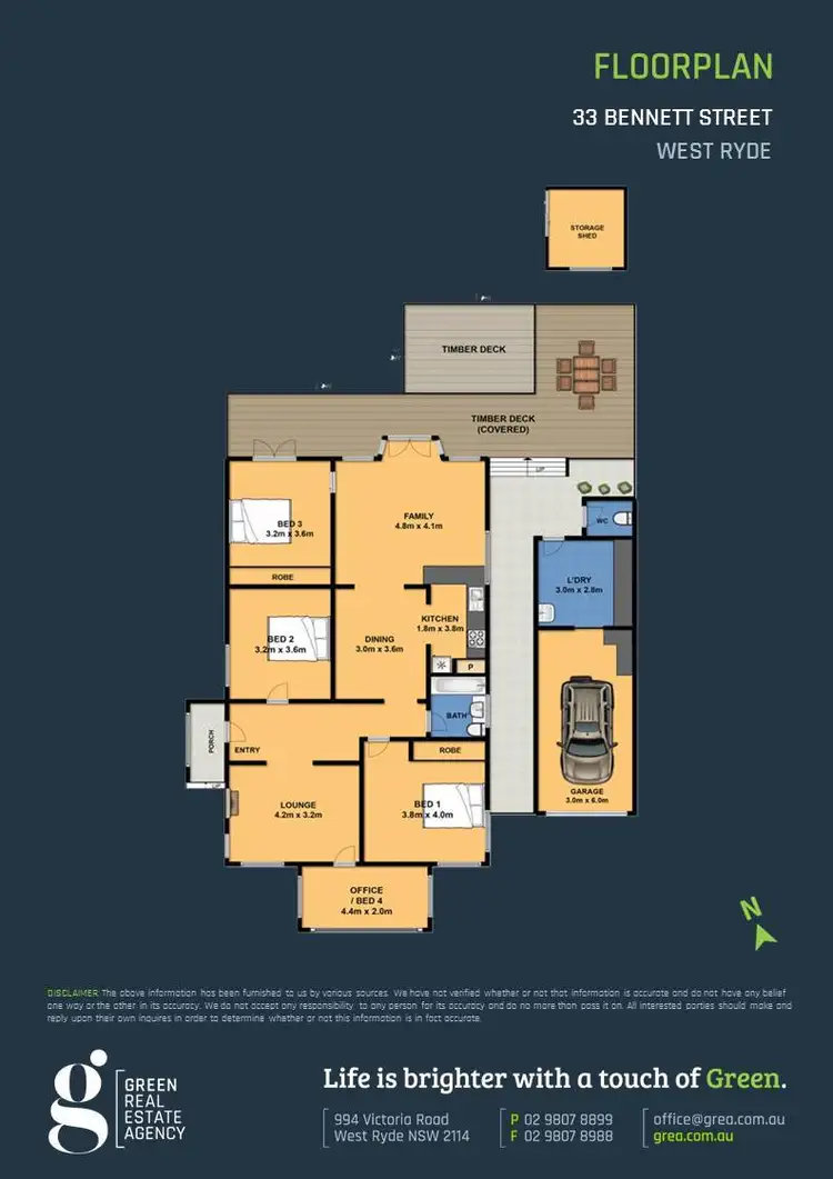 Floorplan of Homely house listing, 33 Bennett Street, West Ryde NSW 2114