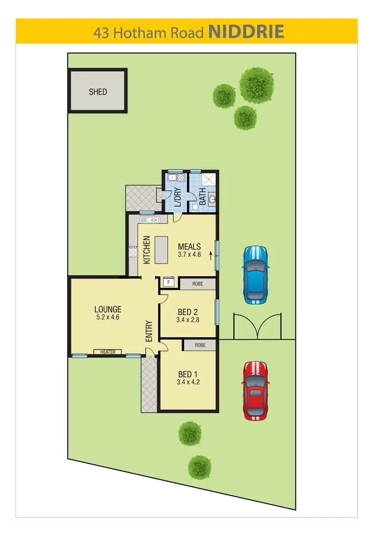 Floorplan of Homely house listing, 43 Hotham Road, Niddrie VIC 3042