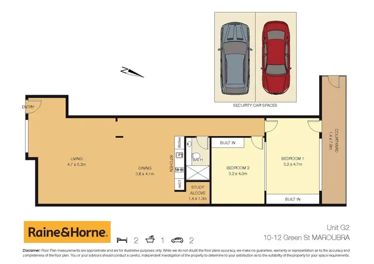 Floorplan of Homely apartment listing, G2/10-12 Green Street, Maroubra NSW 2035