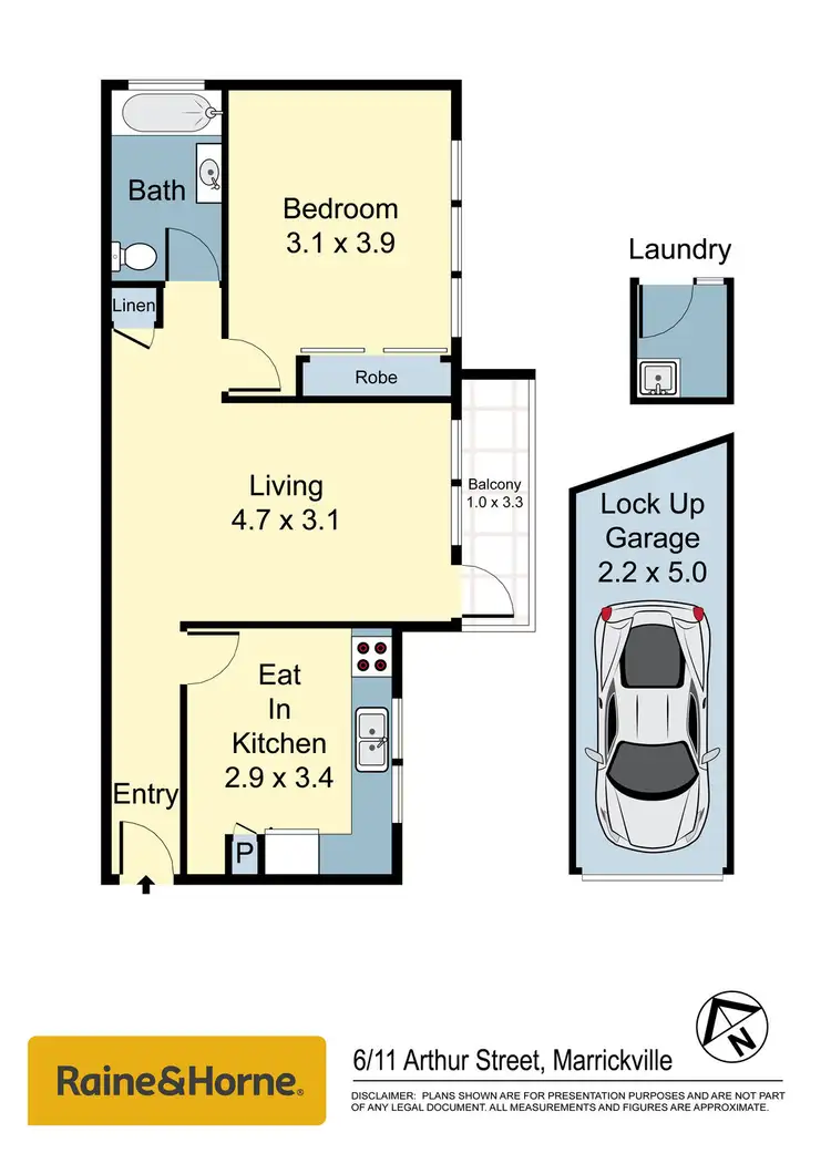 Floorplan of Homely apartment listing, 6/11 Arthur Street, Marrickville NSW 2204
