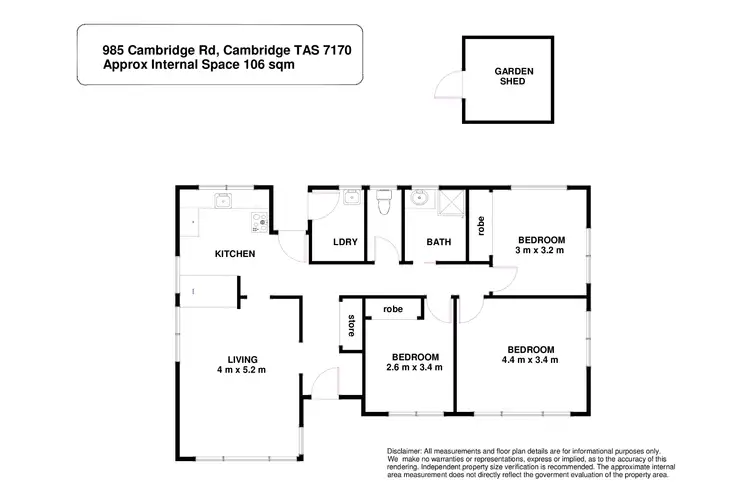 Floorplan of Homely house listing, 985 Cambridge Road, Cambridge TAS 7170