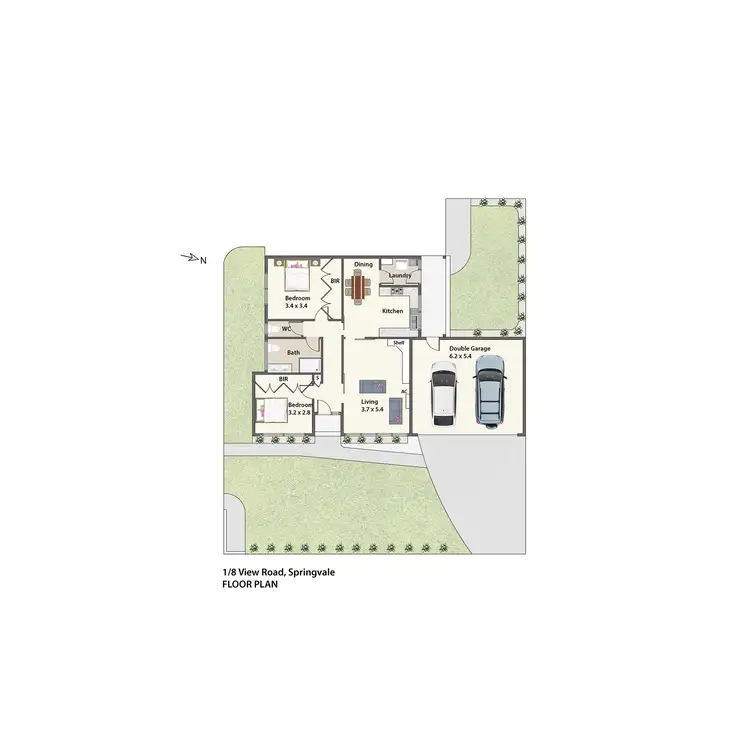 Floorplan of Homely unit listing, 1/8 View Road, Springvale VIC 3171