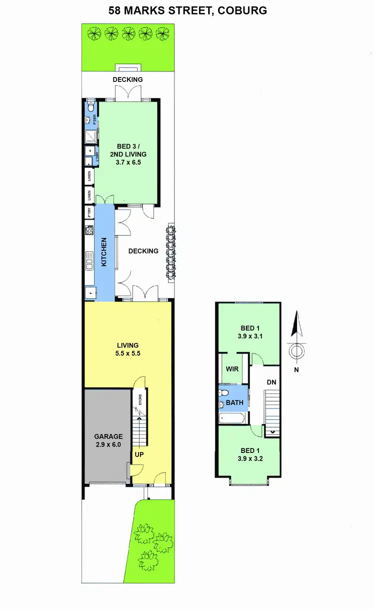Floorplan of Homely house listing, 58 Marks Street, Coburg VIC 3058