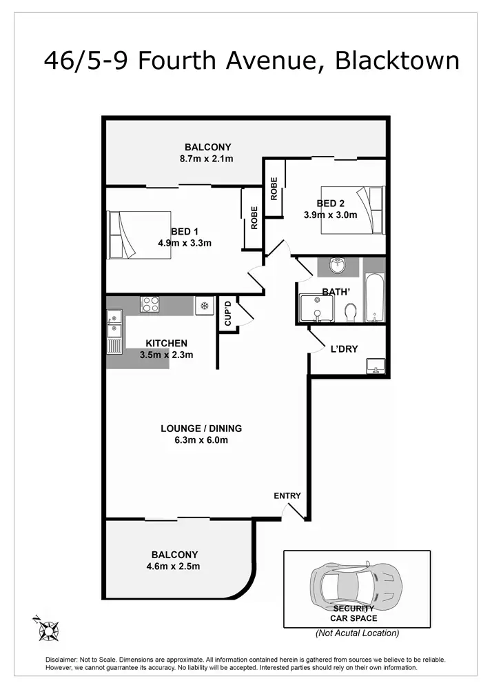 Floorplan of Homely unit listing, 46/5-9 Fourth Avenue, Blacktown NSW 2148